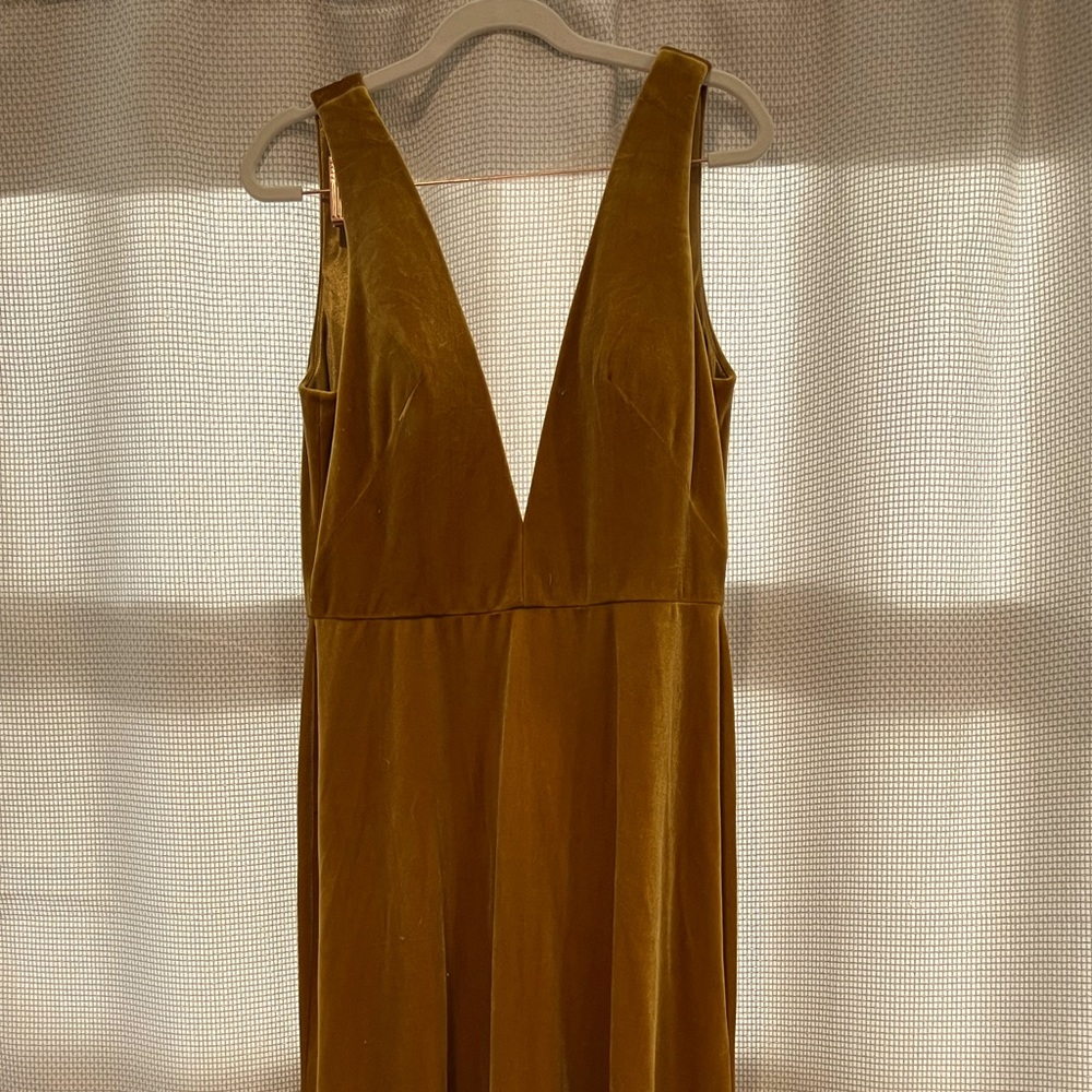 Marigold velvet Jenny Yoo Collection Dress - size 8